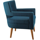 Sheer Upholstered Fabric Armchair Azure EEI-2142-AZU