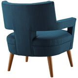 Sheer Upholstered Fabric Armchair Azure EEI-2142-AZU