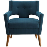 Sheer Upholstered Fabric Armchair Azure EEI-2142-AZU