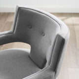 Sheer Upholstered Fabric Armchair Light Gray EEI-2142-LGR