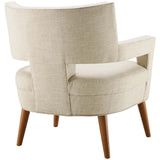 Sheer Upholstered Fabric Armchair Sand EEI-2142-SAN