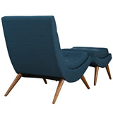 Ramp Upholstered Fabric Lounge Chair Set Azure EEI-2143-AZU