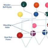 Gumball Coat Rack Multicolored EEI-216-MULTI