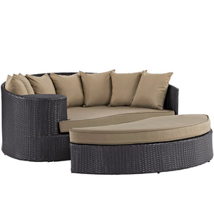 Convene Outdoor Patio Daybed Espresso Mocha EEI-2176-EXP-MOC