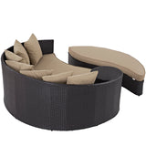 Convene Outdoor Patio Daybed Espresso Mocha EEI-2176-EXP-MOC