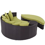 Convene Outdoor Patio Daybed Espresso Peridot EEI-2176-EXP-PER