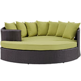 Convene Outdoor Patio Daybed Espresso Peridot EEI-2176-EXP-PER