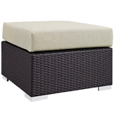 Modway Furniture Convene 3 Piece Outdoor Patio Sofa Set XRXT Espresso Beige EEI-2178-EXP-BEI-SET