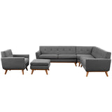 Engage 5 Piece Sectional Sofa Gray EEI-2186-DOR-SET