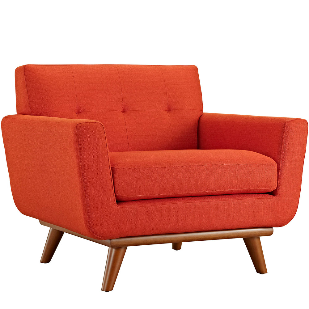 Modway Furniture Engage 2 Piece Armchair and Ottoman Atomic Red 59.5 x 40 x 32.5