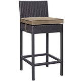 Convene 4 Piece Outdoor Patio Pub Set Espresso Mocha EEI-2218-EXP-MOC-SET