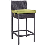 Convene 4 Piece Outdoor Patio Pub Set Espresso Peridot EEI-2218-EXP-PER-SET