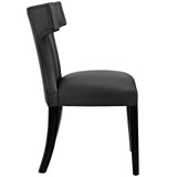 Curve Vinyl Dining Chair Black EEI-2220-BLK