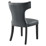 Modway Furniture Curve Vegan Leather Dining Chair 0423 Gray EEI-2220-GRY
