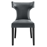 Modway Furniture Curve Vegan Leather Dining Chair 0423 Gray EEI-2220-GRY