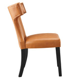 Modway Furniture Curve Vegan Leather Dining Chair 0423 Tan EEI-2220-TAN