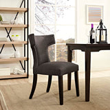 Modway Furniture Curve Fabric Dining Chair Brown 23 x 25 x 36
