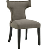 Curve Fabric Dining Chair Granite EEI-2221-GRA