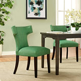 Curve Fabric Dining Chair Kelly Green EEI-2221-GRN