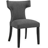 Curve Fabric Dining Chair Gray EEI-2221-GRY