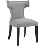 Curve Fabric Dining Chair Light Gray EEI-2221-LGR