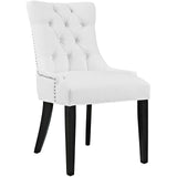 Regent Tufted Faux Leather Dining Chair White EEI-2222-WHI