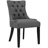 Regent Tufted Fabric Dining Side Chair Gray EEI-2223-GRY