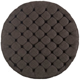 Amour Upholstered Fabric Ottoman Brown EEI-2225-BRN