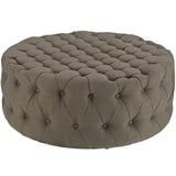 Amour Upholstered Fabric Ottoman Granite EEI-2225-GRA