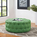 Amour Upholstered Fabric Ottoman Kelly Green EEI-2225-GRN