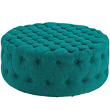 Amour Upholstered Fabric Ottoman Teal EEI-2225-TEA