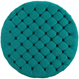 Amour Upholstered Fabric Ottoman Teal EEI-2225-TEA