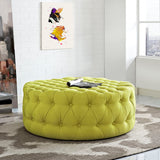 Amour Upholstered Fabric Ottoman Wheatgrass EEI-2225-WHE