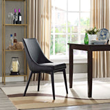 Viscount Vinyl Dining Chair Black EEI-2226-BLK