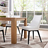 Viscount Vinyl Dining Chair White EEI-2226-WHI