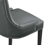 Modway Furniture Marquis Vegan Leather Dining Chair 0423 Gray EEI-2228-GRY