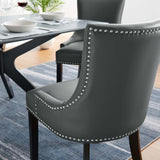 Modway Furniture Marquis Vegan Leather Dining Chair 0423 Gray EEI-2228-GRY