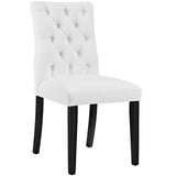 Duchess Vinyl Dining Chair White EEI-2230-WHI