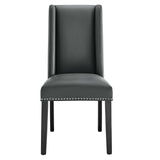 Modway Furniture Baron Vegan Leather Dining Chair 0423 Gray EEI-2232-GRY