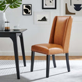 Modway Furniture Baron Vegan Leather Dining Chair 0423 Tan EEI-2232-TAN