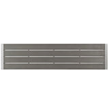 Shore Outdoor Patio Aluminum Bench Silver Gray EEI-2252-SLV-GRY