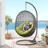 Hide Outdoor Patio Swing Chair With Stand Gray Peridot EEI-2273-GRY-PER