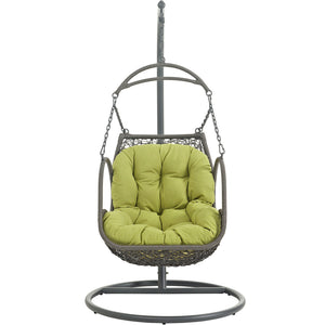 Arbor Outdoor Patio Wood Swing Chair Peridot EEI-2279-PER-SET