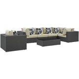 Sojourn 7 Piece Outdoor Patio Sunbrella® Sectional Set