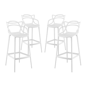 Entangled Bar Stool Set of 4 White EEI-2402-WHI-SET