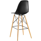 Pyramid Dining Side Bar Stool Set of 2 Black EEI-2422-BLK-SET