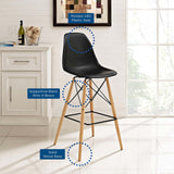 Pyramid Dining Side Bar Stool Set of 2 Black EEI-2422-BLK-SET