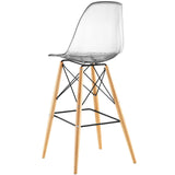 Pyramid Dining Side Bar Stool Set of 2 Clear EEI-2422-CLR-SET