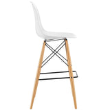 Pyramid Dining Side Bar Stool Set of 2 White EEI-2422-WHI-SET