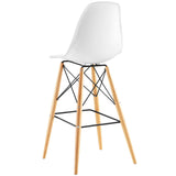 Pyramid Dining Side Bar Stool Set of 2 White EEI-2422-WHI-SET